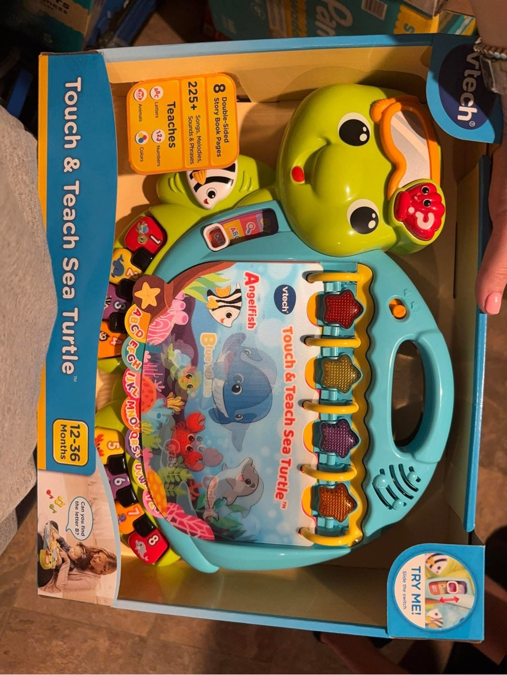 VTech Touch & Teach Sea Turtle - Blue & Green Interactive Learning Toy